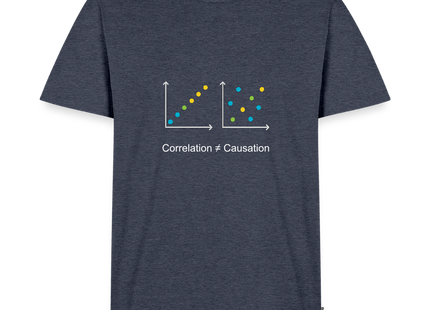 Correlation ≠ Causation - Männer T-Shirt - Jeansblau 