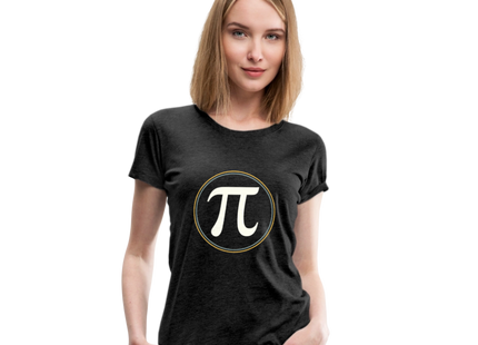 π in Circle – Die Eleganz der Konstanten - Frauen Premium T-Shirt - Anthrazit