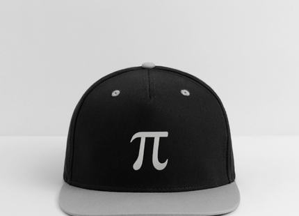 Pi Symbol - Kontrast Snapback Cap - Schwarz/Grau