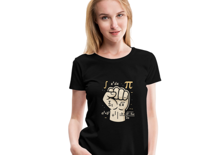 Mathe statt Faust - Frauen Premium T-Shirt - Schwarz