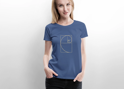 Golden Ratio / Goldener Schnitt - Frauen T-Shirt - Taubenblau