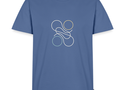 Quanten Verschränkung – Die geheimnisvolle Verschränkung stilvoll getragen - Männer T-Shirt - Taubenblau