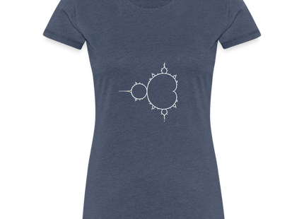 Beautiful Chaos – Mandelbrot Set - Frauen Premium T-Shirt - Blau meliert