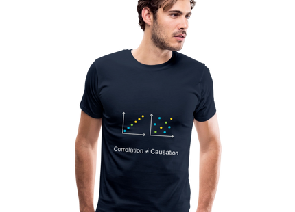Correlation ≠ Causation - Männer Premium T-Shirt - Navy