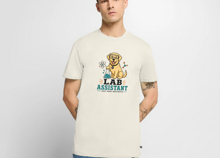Lab Assistant T-Shirt für Männer – Lustiges Labrador Chemie Shirt - Naturweiß