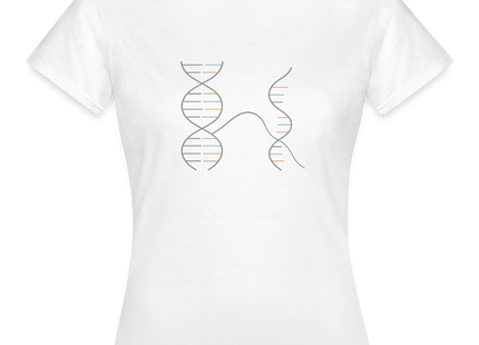 DNA–RNA Geometry – Der Code des Lebens, stilisiert - Frauen T-Shirt - Weiß