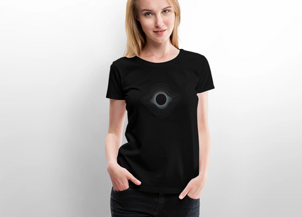 Event Horizon Minimal – Das perfekte Schwarzloch in stilvoller Form - Frauen T-Shirt - Schwarz