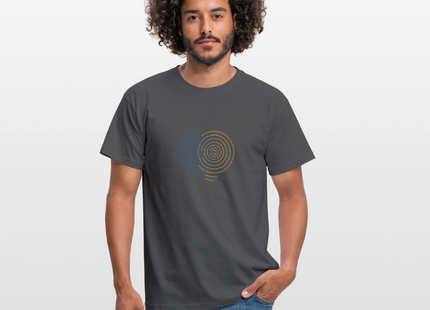 Concentric Interference – Wellen im Gleichklang - Männer T-Shirt - Anthrazit