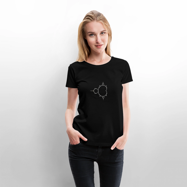 Beautiful Chaos – Mandelbrot Set - Frauen T-Shirt - Schwarz