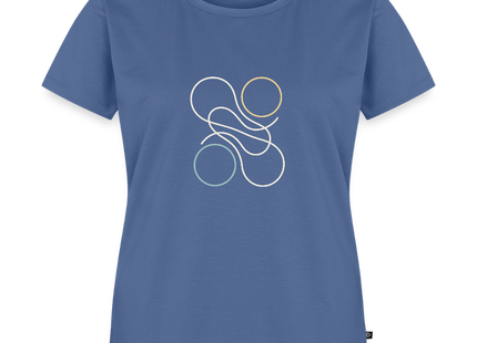 Quanten Verschränkung – Die geheimnisvolle Verschränkung stilvoll getragen - Frauen T-Shirt - Taubenblau