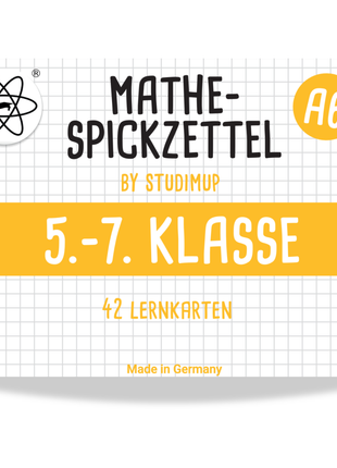 Mathe Spickzettel A6 Pro: Lernkarten für die 5.-7. Klasse