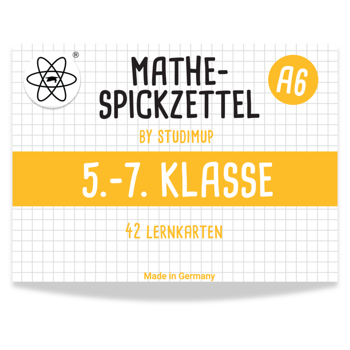Mathe Spickzettel A6: Lernkarten für die 5.-7. Klasse