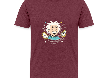 Physics — It’s All Relative – Einsteins Humor zum Anziehen - Männer Premium T-Shirt - Bordeauxrot meliert