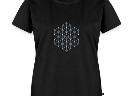 Crystalline Lattice – Struktur in vollendeter Ruhe - Frauen T-Shirt - Schwarz