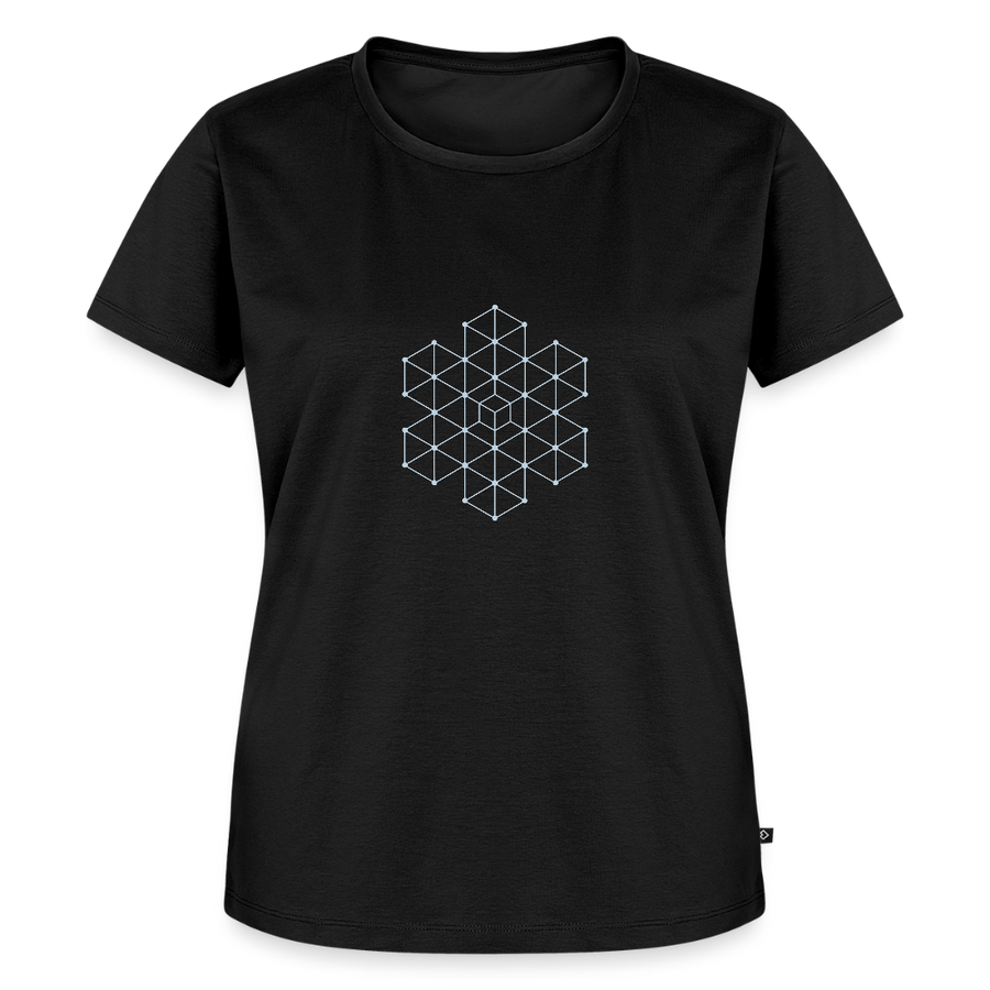 Crystalline Lattice – Struktur in vollendeter Ruhe - Frauen T-Shirt - Schwarz