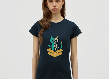 Schrödinger’s Katze - Frauen T-Shirt - Navy