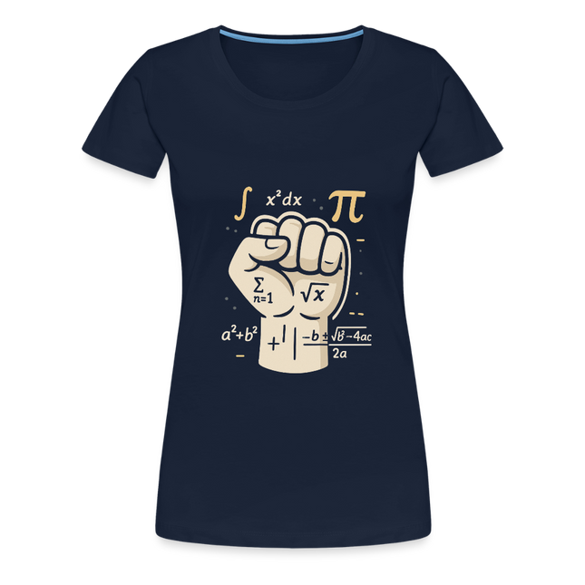 Mathe statt Faust - Frauen Premium T-Shirt - Navy