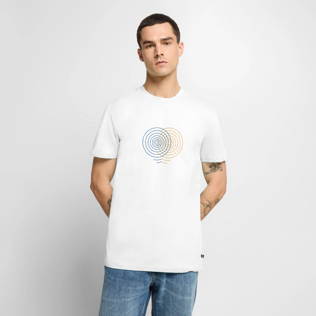 Concentric Interference – Wellen im Gleichklang - Männer T-Shirt - Weiß
