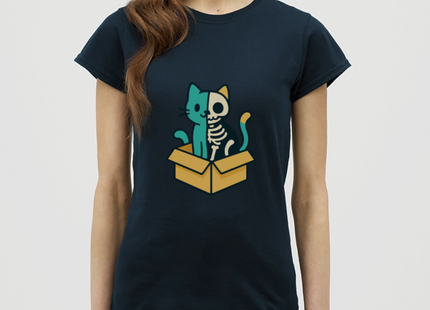 Schrödinger’s Katze - Frauen T-Shirt - Navy