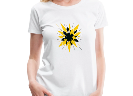 Radioactive Fragmentation – Ordnung im Zerfall - Frauen Premium T-Shirt - Weiß