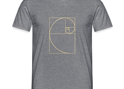 Golden Ratio / Goldener Schnitt - Männer T-Shirt - Graphit meliert