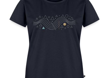 Geometric Wave – Mathematik in fließender Perfektion - Frauen T-Shirt - Navy