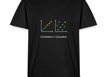 Correlation ≠ Causation - Männer T-Shirt - Schwarz