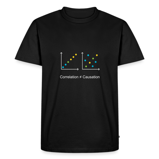 Correlation ≠ Causation - Männer T-Shirt - Schwarz