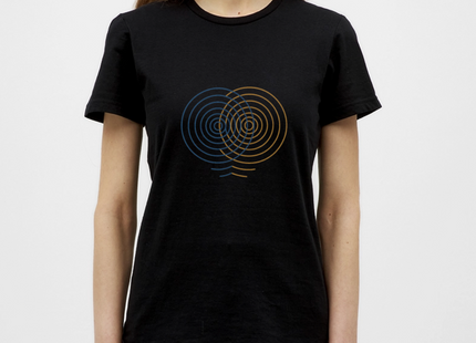 Concentric Interference – Wellen im Gleichklang - Frauen T-Shirt - Schwarz