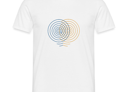 Concentric Interference – Wellen im Gleichklang - Männer T-Shirt - Weiß