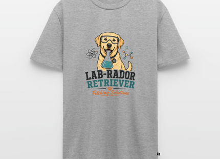 Lab-Rador Retriever T-Shirt für Männer – Lustiges Labrador & Chemie Shirt - Grau meliert