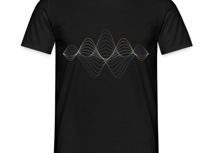 Superposition Flow – Die Ästhetik der Quantenüberlagerung - Männer T-Shirt - Schwarz