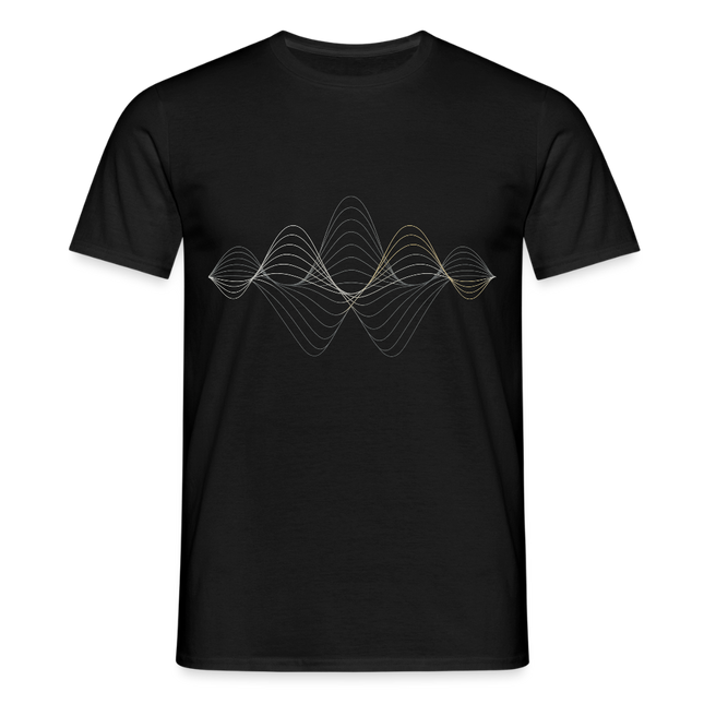 Superposition Flow – Die Ästhetik der Quantenüberlagerung - Männer T-Shirt - Schwarz