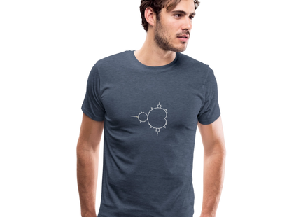Beautiful Chaos – Mandelbrot Set - Männer Premium T-Shirt - Blau meliert