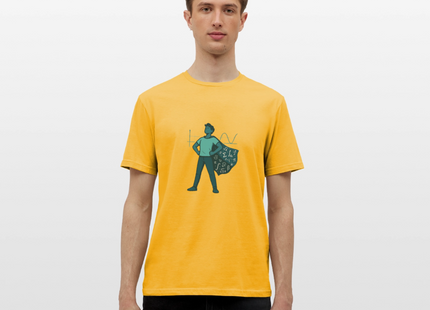 Mathe ist mein Superhelden-Modus - Männer T-Shirt - Gelb