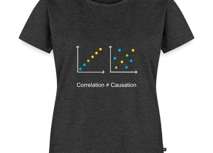 Correlation ≠ Causation - Frauen T-Shirt - Anthrazit meliert