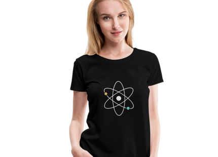 Atom Geometry – Die Ästhetik der kleinsten Bausteine - Frauen Premium T-Shirt - Schwarz