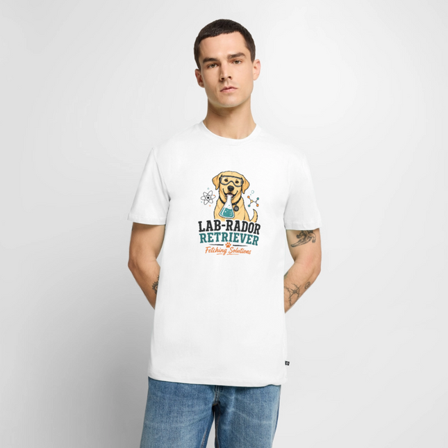 Lab-Rador Retriever T-Shirt für Männer – Lustiges Labrador & Chemie Shirt - Weiß