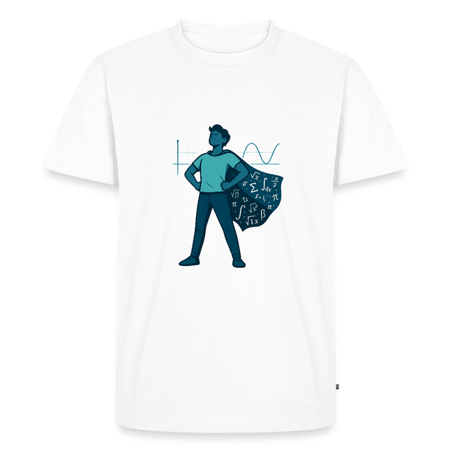 Mathe ist mein Superhelden-Modus - Männer T-Shirt - Weiß