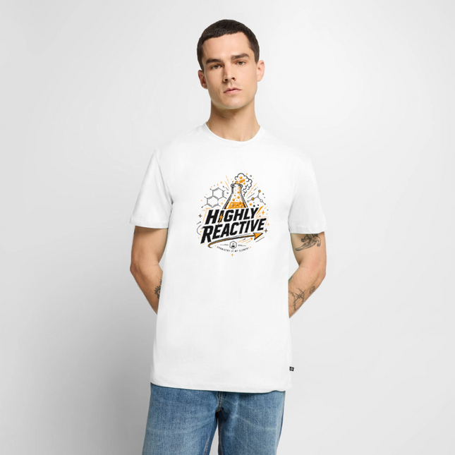 Highly Reactive T-Shirt für Männer – Chemie Shirt mit Labor Design - Weiß