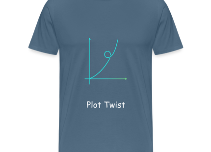 Plot Twist - Männer Premium T-Shirt - Blaugrau