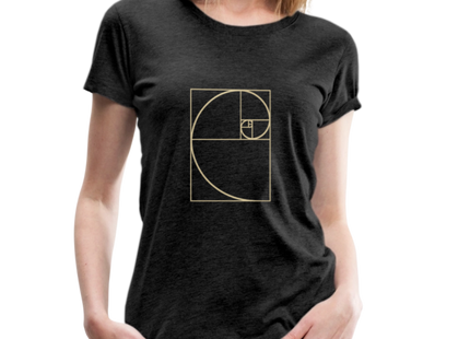 Golden Ratio / Goldener Schnitt - Frauen Premium T-Shirt - Anthrazit
