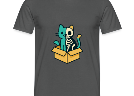 Schrödinger's Katze - Männer T-Shirt - Anthrazit