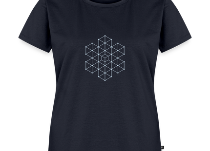 Crystalline Lattice – Struktur in vollendeter Ruhe - Frauen T-Shirt - Navy
