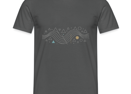Geometric Wave – Mathematik in fließender Perfektion - Männer T-Shirt - Anthrazit