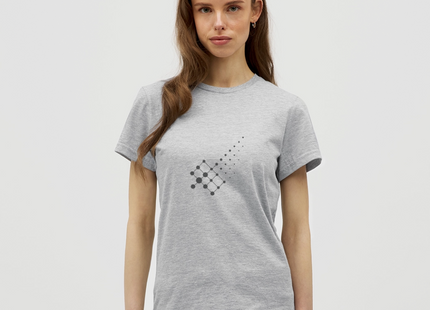 Diffusion Geometry – Die stille Bewegung der Materie - Frauen T-Shirt - Grau meliert