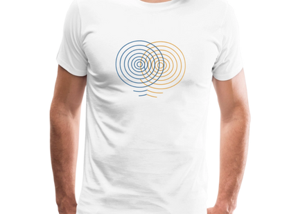 Concentric Interference – Wellen im Gleichklang - Männer Premium T-Shirt - Weiß