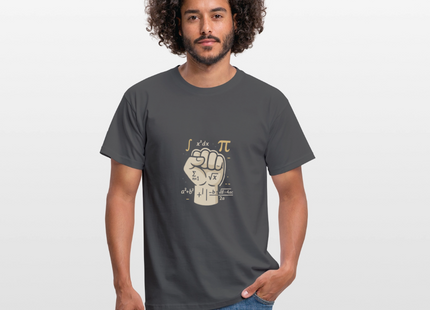 Mathe statt Faust - Männer T-Shirt - Anthrazit