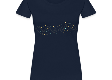 Photon Stream – Die Eleganz des Lichts in Bewegung - Frauen Premium T-Shirt - Navy