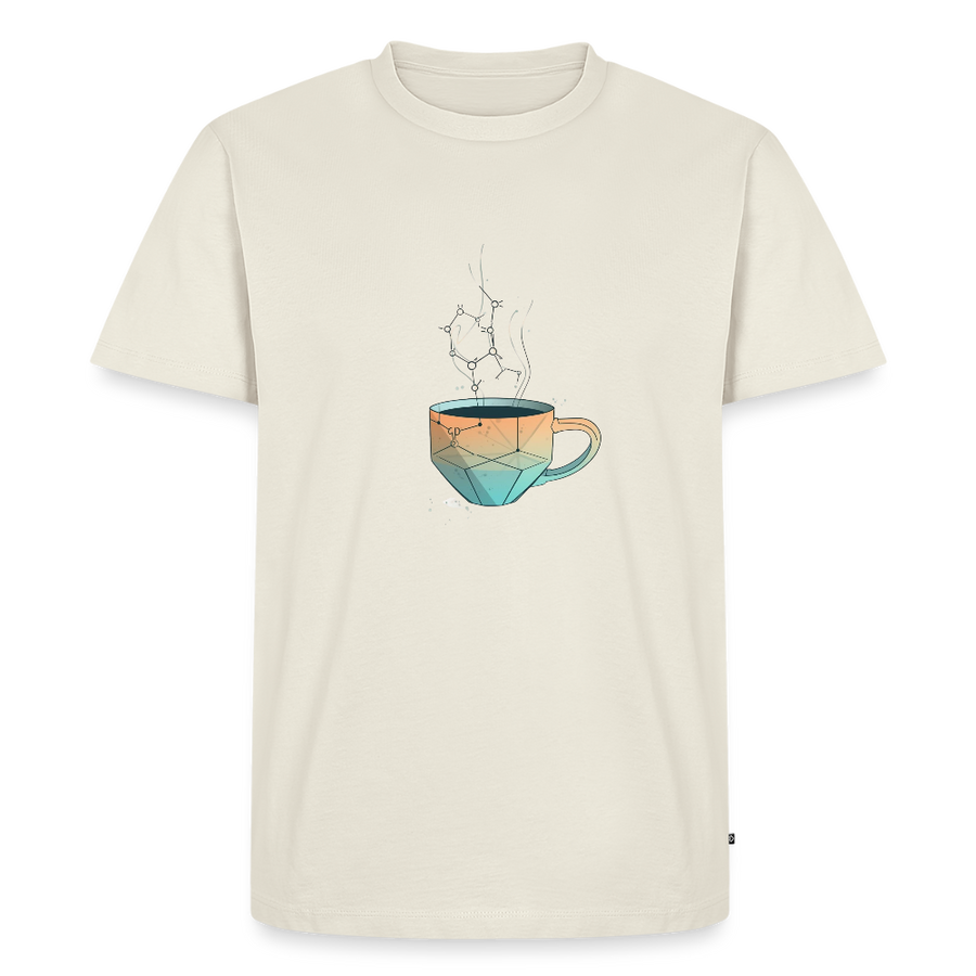 Coffee Formula – Die Chemie hinter dem ersten Schluck - Männer Premium T-Shirt - Naturweiß